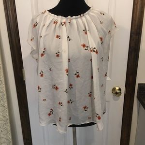 Lauren Conrad floral blouse